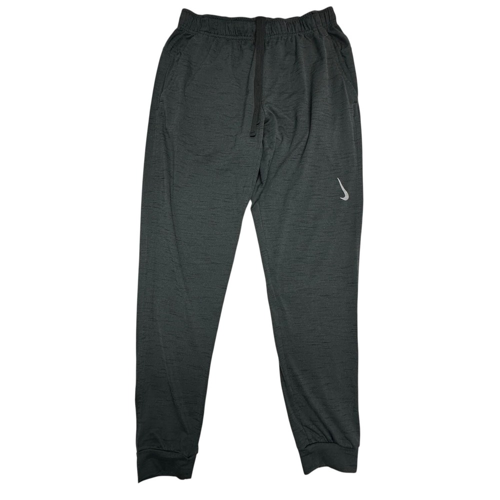 Nike Yoga Dri-FIT Pants Mens Small Gray Jogger Elastic Waist Pockets Stretch